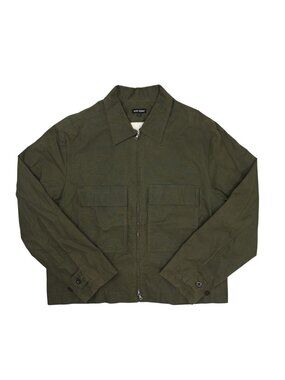 Evan Kinori Zip Jacket in Green